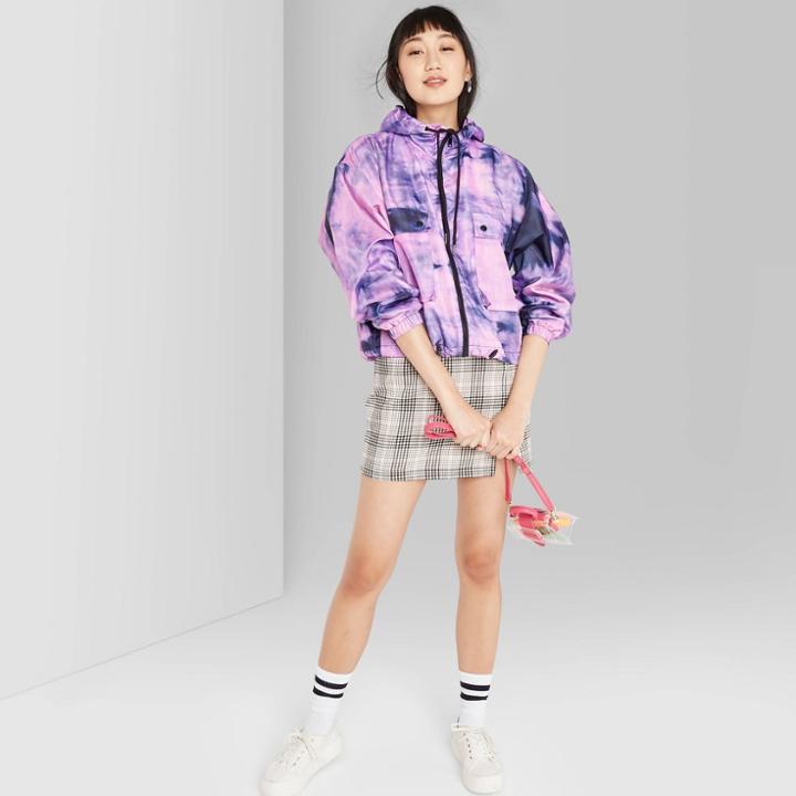 Women's Zip-up Windbreaker Jacket - Wild Fable Violet Xs, Women's, Purple