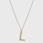 Sugarfix By Baublebar Initial L Pendant Necklace - Gold