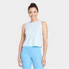 Women's Cropped Active Tank Top - All In Motion Heathered Blue