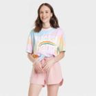 General Mills Women's Lucky Charms Oversized Short Sleeve Graphic T-shirt - Tie-dye