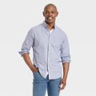 Men's Big & Tall Regular Fit Stretch Oxford Long Sleeve Button-down Shirt - Goodfellow & Co