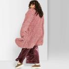 Women's Plus Size Long Sleeve Front Sherpa Jacket - Wild Fable Pink 2x, Women's,