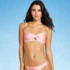 Juniors' Metallic Twist-front Bralette Bikini Top - Xhilaration