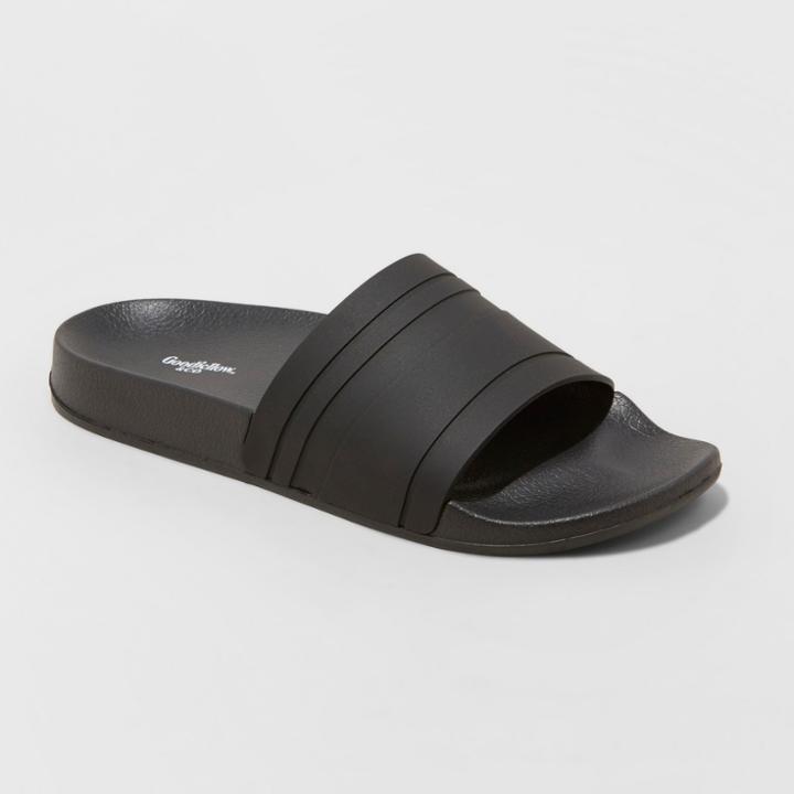 Men's Ricky Slide Slippers - Goodfellow & Co Black