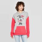 Women's Disney Minnie Mouse Hooded Sweatshirt (juniors') - Gray/red