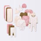 Baby 4pk Prairie Floral Bundle Set - Cloud Island Pink Newborn