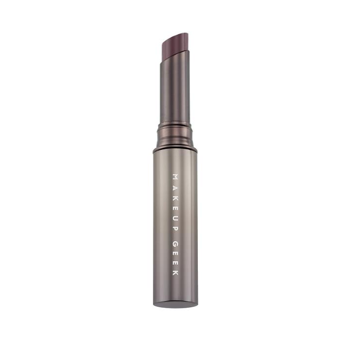Makeup Geek Iconic Lipstick Savvy Tube Muted Medium Purple With Suble Pink Underts - .07oz