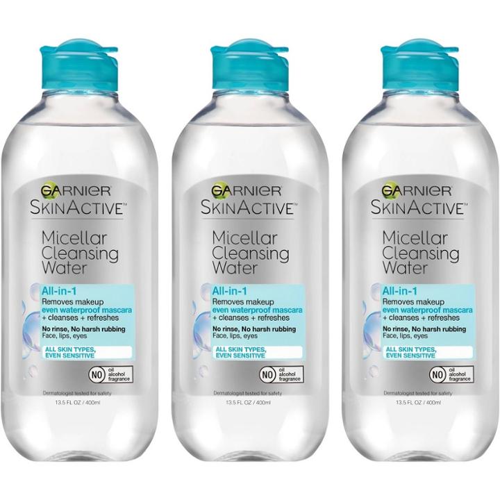 Garnier Skinactive Micellar Cleansing Water For Waterproof Makeup - 3pk/13.5 Fl Oz Each
