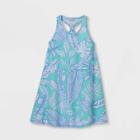 Girls' Printed Sleeveless Knit Dress - Cat & Jack Turquoise
