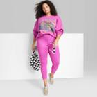 Women's Plus Size Ascot + Hart Graphic High-waisted Leggings - Purple