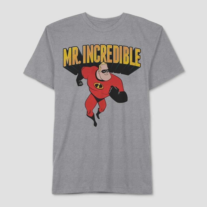 Men's The Incredibles Father's Day Incredible Dad Short Sleeve T-shirt - Cloudy Grey