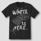 Men's Game Of Thrones Winter Is Here Short Sleeve Graphic T-shirt - Black