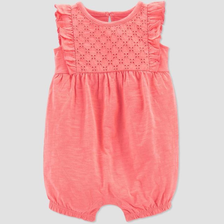 Baby Girls' Eyelet Romper - Just One You Made By Carter's Pink