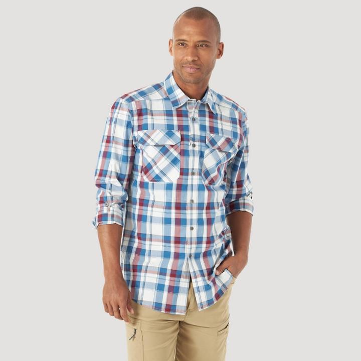 Wrangler Men's Atg Plaid Classic Fit Button-down Shirt -