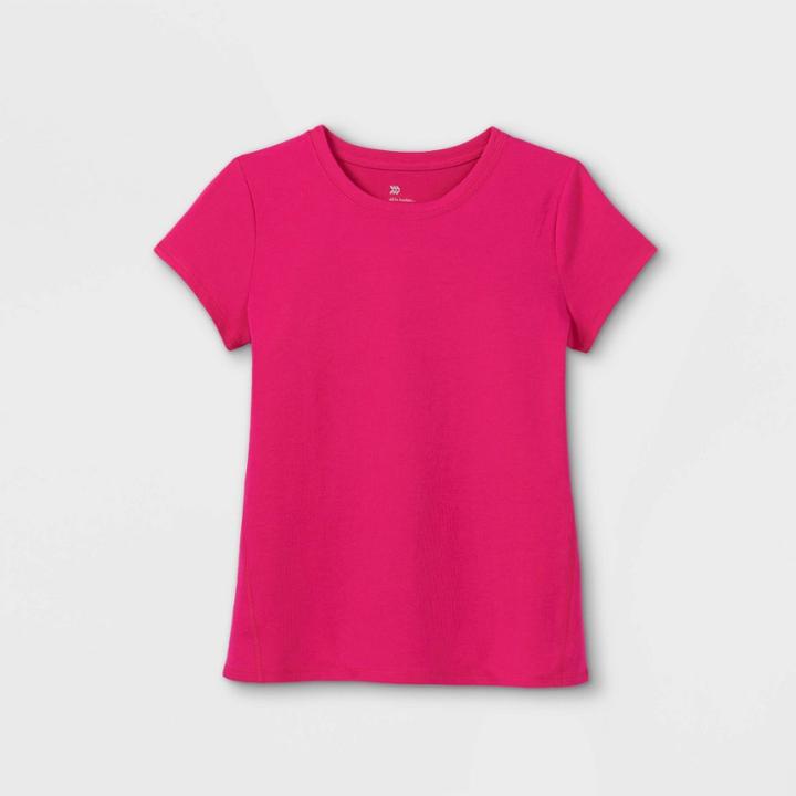 Girls' Short Sleeve T-shirt - All In Motion Fuchsia