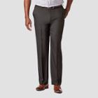Haggar Men's Big & Tall Cool 18 Pro Classic Fit Flat Front Casual Pants - Charcoal Heather 44x29, Men's, Grey Grey