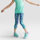 Girls' Printed Lattice Capri Leggings - C9 Champion Blue Tie Dye