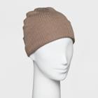 Women's Ribbed Cuff Beanie - A New Day Oatmeal Heather