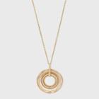 Multi Ring Pendant Statement Necklace - A New Day Gold