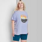 Plus Size Short Sleeve T-shirt - Wild Fable Lavender