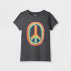 Girls' Printed Graphic Short Sleeve T-shirt - Cat & Jack Dark Gray