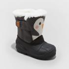 Toddler Frankie Winter Boots - Cat & Jack Black/gray
