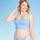 Women's Textured Cami Tank Bikini Top - Xhilaration Blue L, Women's,
