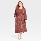 Women's Plus Size Long Sleeve Button-front Dress - Knox Rose