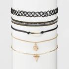 Shell, Sun Charm And Shark Tooth Choker Necklace Set 5ct - Wild Fable, Women's,