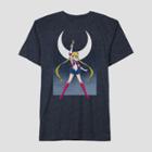 Hybrid Apparel Men's Sailor Moon Short Sleeve Graphic T-shirt - Heathered Deep Navy