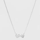 Target Sterling Silver Double Heart Necklace -