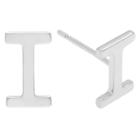 Women's Journee Collection Initial Stud Earrings In Sterling Silver - Silver, I, Silver