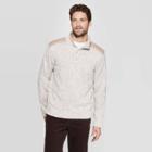 Men's Regular Fit 1/4 Zip Sweater Fleece Pullover - Goodfellow & Co Beachcomber
