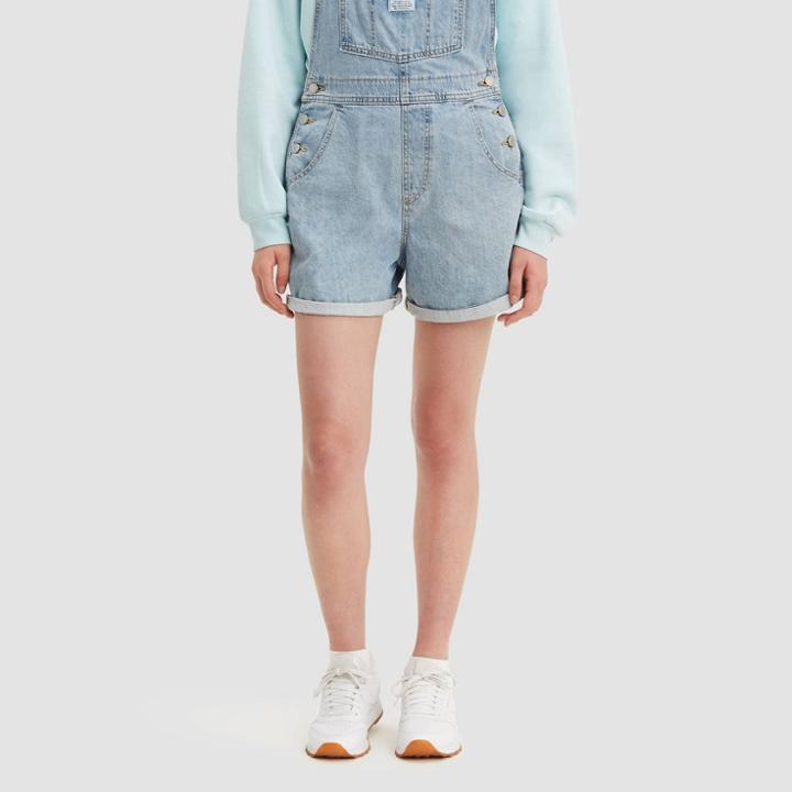 Levi's Women's Vintage Shortalls Jean Shorts - Light Wash S, Women's, Size: