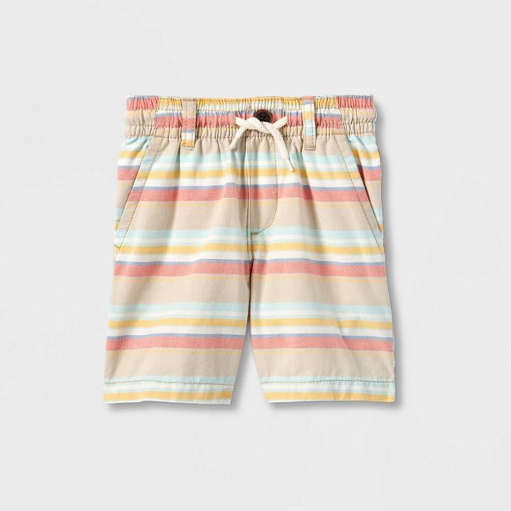 Oshkosh B'gosh Toddler Boys' Striped Woven Pull-on Shorts - 12m, One Color