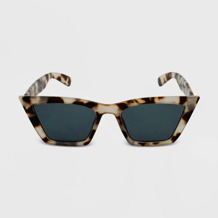 Women's Tortoise Shell Print Cateye Sunglasses - Wild Fable Brown