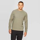 Men's Waffle Knit Crew Sweatshirt - C9 Champion Green Luck Heather S, Size: Small, Green