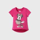 Disney Toddler Girls' Minnie Mouse Short Sleeve T-shirt - Pink