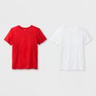 Boys' 2pk Adaptive Short Sleeve T-shirt - Cat & Jack Red/white