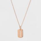 Sterling Silver Initial I Cubic Zirconia Necklace - A New Day Rose Gold, Rose Gold - I