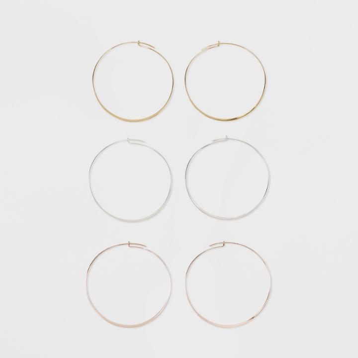 Thin Hoops Earring Set - A New Day,