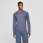 Men's Running Striped Long Sleeve T-shirt - C9 Champion Cavern Blue Heather