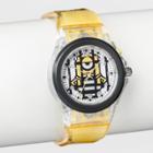 Kids Despicable Me Minions Flashing Strap Analog Watch_yellow, Kids Unisex, Yellow
