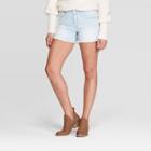 Women's High-rise Midi Jean Shorts - Universal Thread Light Wash 12, Women's, Blue