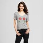 Fifth Sun Women's Cool Rose Graphic T-shirt Gray Xs - Fifth