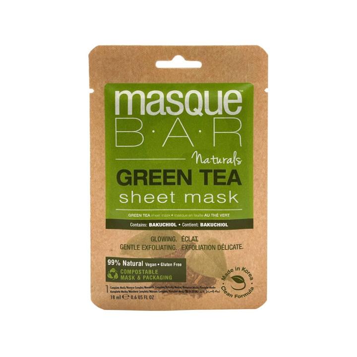 Masque Bar Naturals Green Tea + Retinol Face Sheet Mask