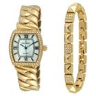 Peugeot Watches Peugeot Women's Teardrop Gold-tone Watch With Matching Bracelet - Gold