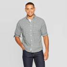 Men's Standard Fit Long Sleeve Northrop Poplin Button-down Shirt - Goodfellow & Co Divine Blue