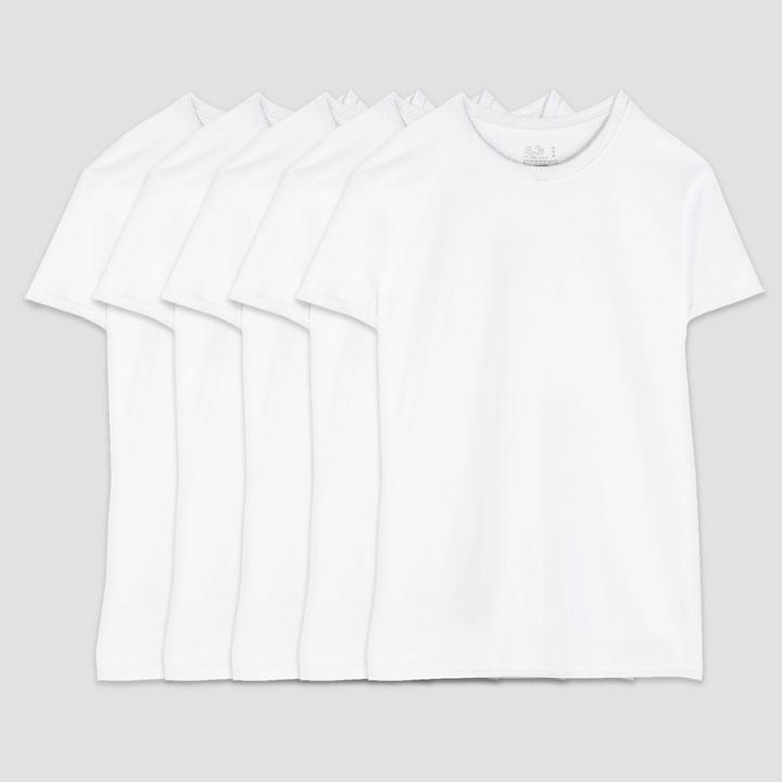 Fruit Of The Loom Men's Crew Neck T-shirt 5pk - White