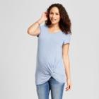 Maternity Short Sleeve Knot Top - Isabel Maternity By Ingrid & Isabel Amparo Blue Xxl, Infant Girl's